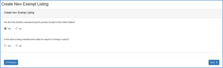 This displays the Export to a foreign country question screen