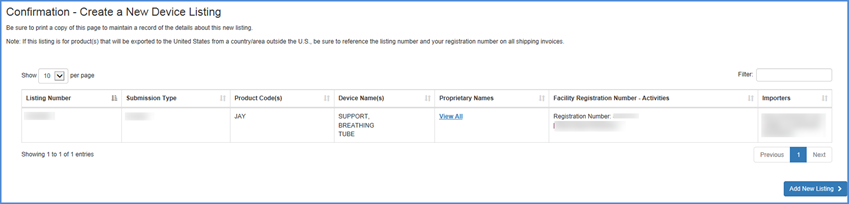 This displays the Confirmation Screen