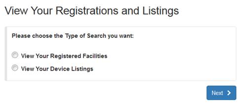 This displays the Select Viewing Option Screen